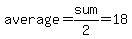 average=sum%2F2=18