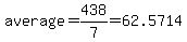 average+=+438%2F7+=+62.5714