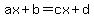ax%2Bb+=+cx%2Bd