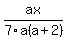 ax%2F7a%28a%2B2%29