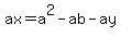 ax=a%5E2-ab-ay