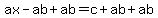 ax-ab%2Bab=c%2Bab%2Bab