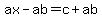 ax-ab=c%2Bab
