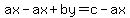 ax-ax%2Bby=c-ax