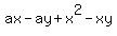ax-ay%2Bx%5E2-xy
