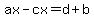 ax-cx=d%2Bb