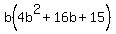 b%284b%5E2%2B16b%2B15%29