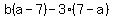 b%28a-7%29-3%287-a%29