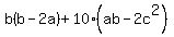 b%28b-2a%29%2B10%28ab-2c%5E2%29