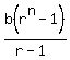 b%28r%5En-1%29%2F%28r-1%29