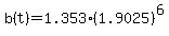 b%28t%29+=+1.353%281.9025%29%5E6
