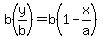 b%28y%2Fb%29=b%281-x%2Fa%29