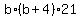 b%2A%28b%2B4%29%2A21
