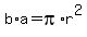 b%2Aa+=+pi%2Ar%5E2