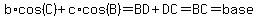 b%2Acos%28C%29%2Bc%2Acos%28B%29+=+BD+%2B+DC+=+BC+=+base