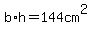 b%2Ah=144cm%5E2