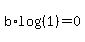 b%2Alog%28%281%29%29=0
