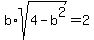 b%2Asqrt%284-b%5E2%29+=2