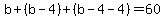 b%2B%28b-4%29%2B%28b-4-4%29=60