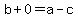 b%2B0+=+a-c