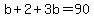 b%2B2%2B3b=90