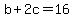 b%2B2c=16