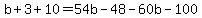 b%2B3%2B10=54b-48-60b-100