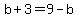 b%2B3=9-b