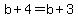 b%2B4=b%2B3