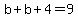 b%2Bb%2B4=9