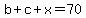 b%2Bc%2Bx=70