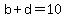b%2Bd=10