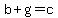 b%2Bg=c