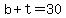 b%2Bt=30