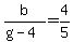 b%2F%28g-4%29=4%2F5