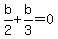 b%2F2%2Bb%2F3=0