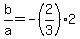 b%2Fa=-%282%2F3%29%2A2
