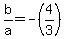 b%2Fa=-%284%2F3%29