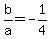 b%2Fa=-1%2F4