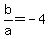 b%2Fa+=+-4