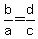b%2Fa+=+d%2Fc