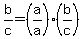 b%2Fc+=+%28a%2Fa%29%2A%28b%2Fc%29