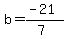 b=%28-21%29%2F%287%29