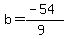 b=%28-54%29%2F%289%29