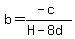 b=%28-c%29%2F%28H-8d%29