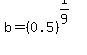 b=%280.5%29%5E%281%2F9%29