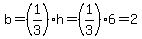 b=%281%2F3%29h=%281%2F3%296=2