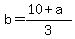 b=%2810%2Ba%29%2F3