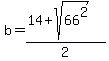 b=%2814%2Bsqrt%2866%5E2%29%29%2F2