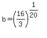 b=%2816%2F3%29%5E%281%2F20%29